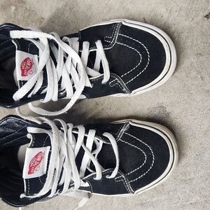 Vans Black and White High-Top Sneakers
